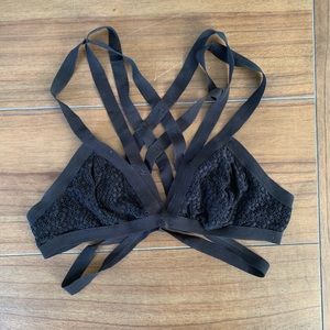 Black Lace Strapy Bralette